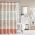Madison Park Madison Park MP70-3038 Dawn Cotton Shower Curtain; Coral - 72 x 72 in. MP70-3038